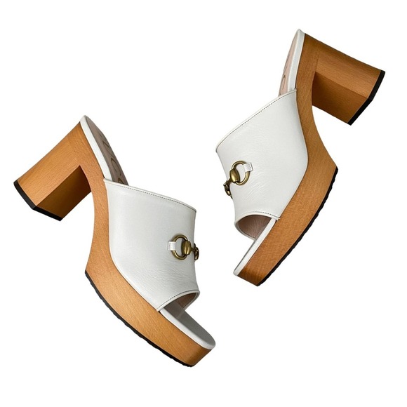 NEW Gucci Granada Platform Sandals Chunky Mystic White Size 41.5 - Picture 6 of 10